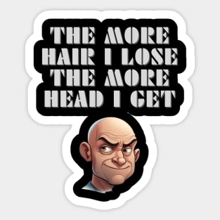 Hairloss humour gift Sticker